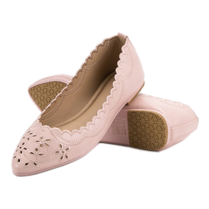 Baleriny W Szpic VICES różowe 1