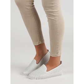 Filippo Białe Skórzane Lordsy 1