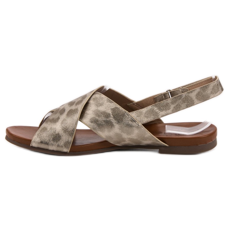 Kylie Sandały W Cętki żółte 1