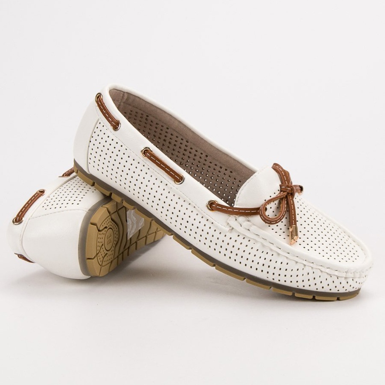 Kylie Wygodne Mokasyny białe 2