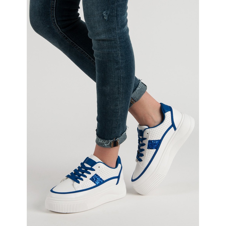 Białe Creepersy Z Brokatem 1