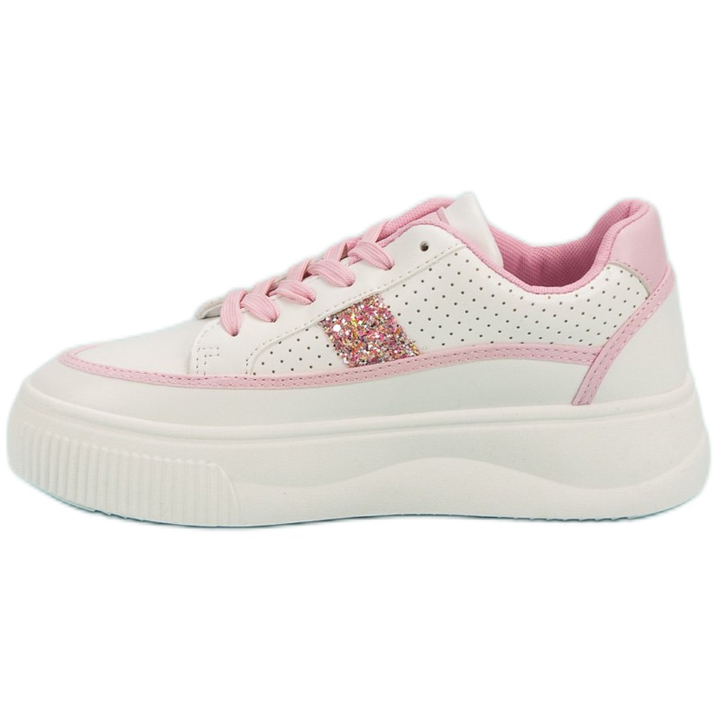 Białe Creepersy Z Brokatem 1