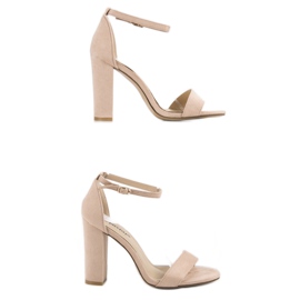 Seastar Seksowne Sandałki Na Słupku brązowe 1