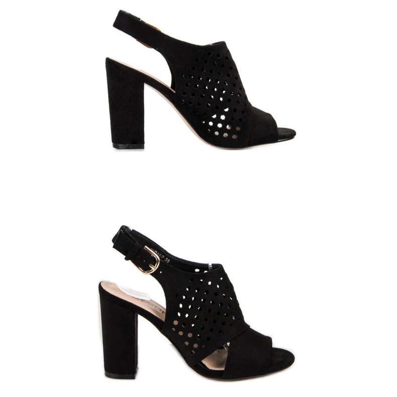 Seastar Ażurowe Zabudowane Sandały czarne 2