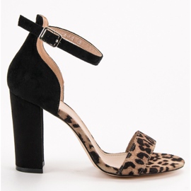 Erynn Sandałki Na Słupku brązowe 2