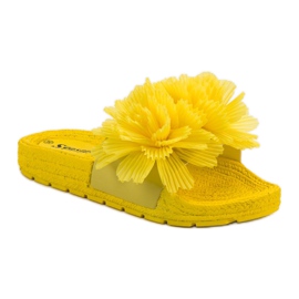 Seastar Żółte Klapki Z Kwiatami 3