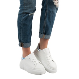 Renda Białe Buty Na Platformie 1