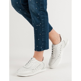 Kylie Białe Skórzane Półbuty 2