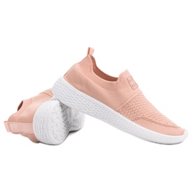 Weide Modne Tekstylne Obuwie różowe 1