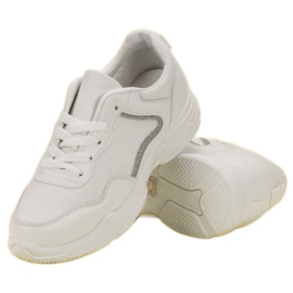SHELOVET Modne Sneakersy białe 5