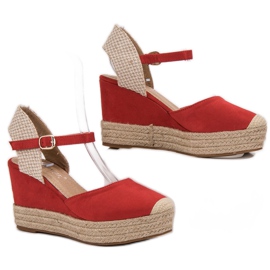 Seastar Espadryle Na Platformie czerwone 1