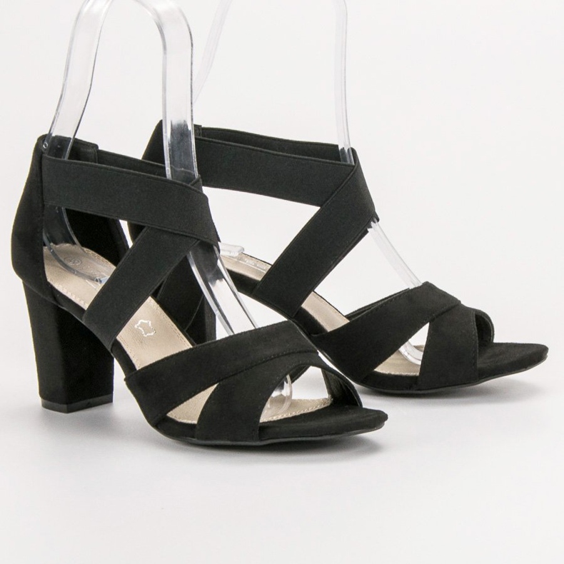 Filippo Czarne Wsuwane Sandałki 1