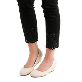 Small Swan Czółenka Na Koturnie brązowe 2