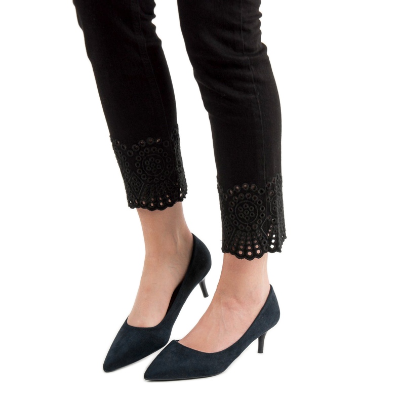 Nio Nio Czarne Zamszowe Czółenka 1