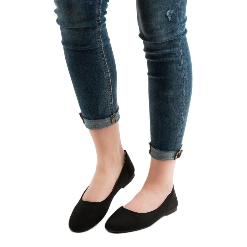 Evento Czarne Zamszowe Baleriny 1