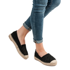 Zamszowe Espadryle VICES czarne 1