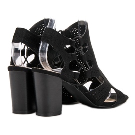 Goodin Modne Czarne Sandałki 1