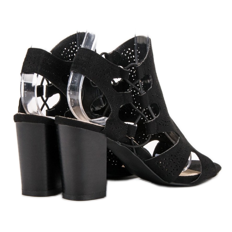 Goodin Modne Czarne Sandałki 1