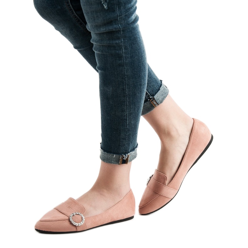 Ch. Creation Stylowe Mokasyny różowe 2