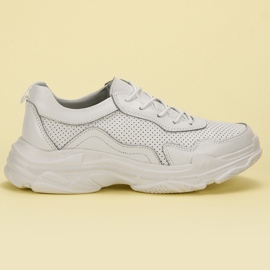 Goodin Białe Skórzane Sneakersy 2