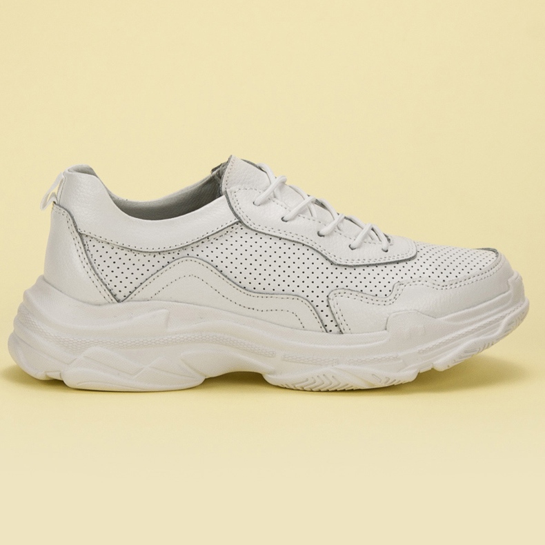 Goodin Białe Skórzane Sneakersy 2