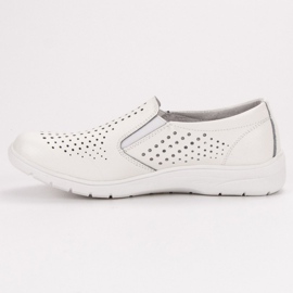 Kylie Białe Skórzane Półbuty 2