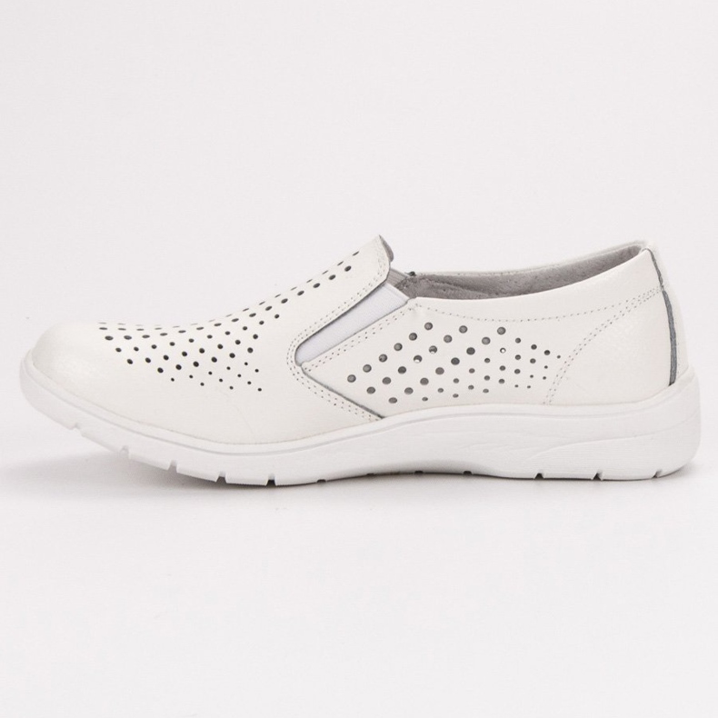 Kylie Białe Skórzane Półbuty 2