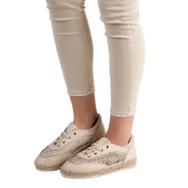 Półbuty Z Cekinami VICES brązowe 1