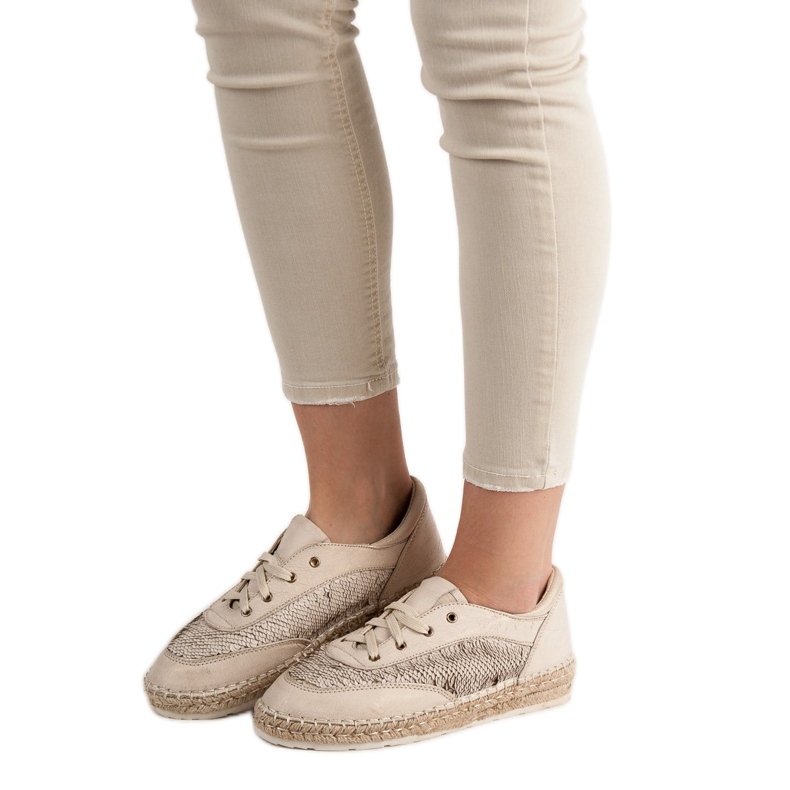 Półbuty Z Cekinami VICES brązowe 1