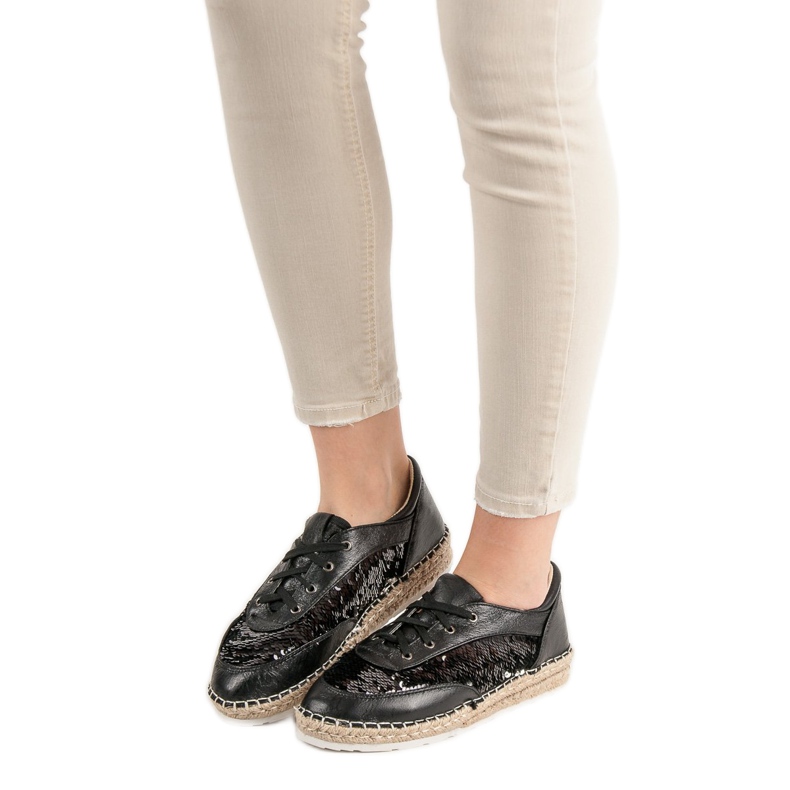 Półbuty Z Cekinami VICES czarne 2