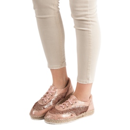 Półbuty Z Cekinami VICES różowe 2