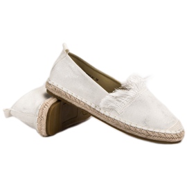Lily Shoes Espadryle Z Frędzlami białe 2