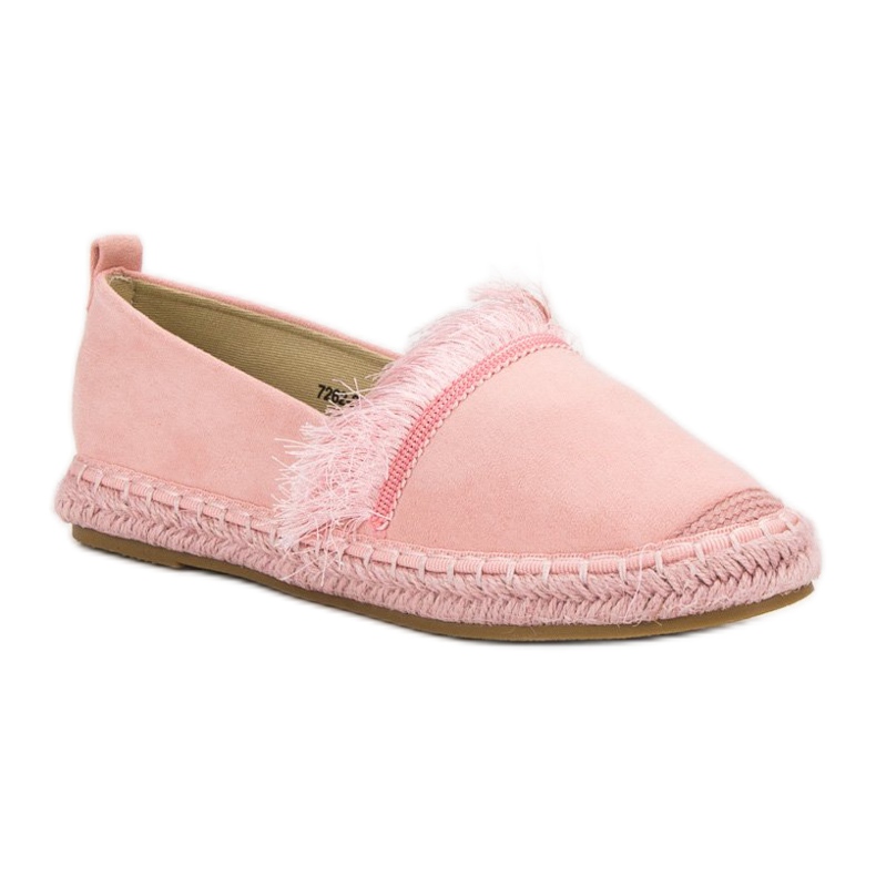 Lily Shoes Espadryle Z Frędzlami różowe 1