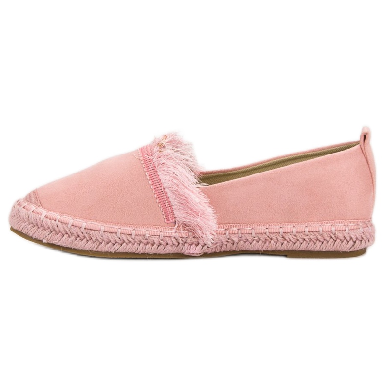 Lily Shoes Espadryle Z Frędzlami różowe 2