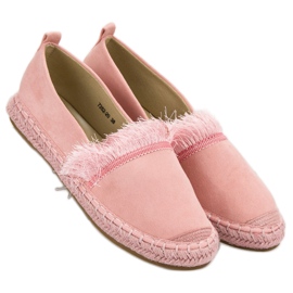 Lily Shoes Espadryle Z Frędzlami różowe 6