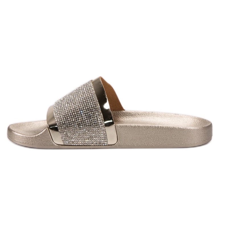 Klapki Z Cyrkoniami VICES żółte 2