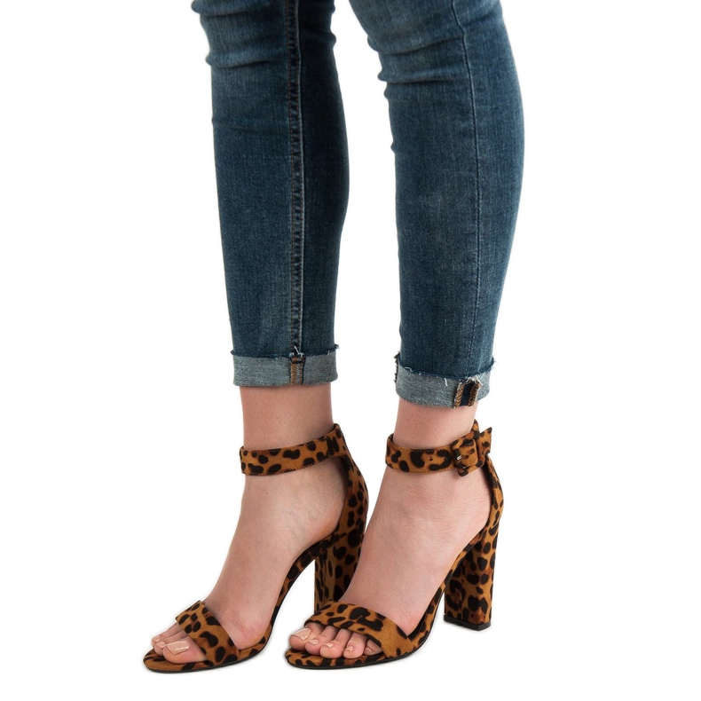 Goodin Sandałki Na Słupku brązowe 2