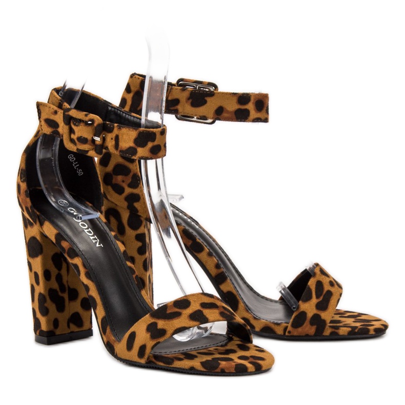 Goodin Sandałki Na Słupku brązowe 1