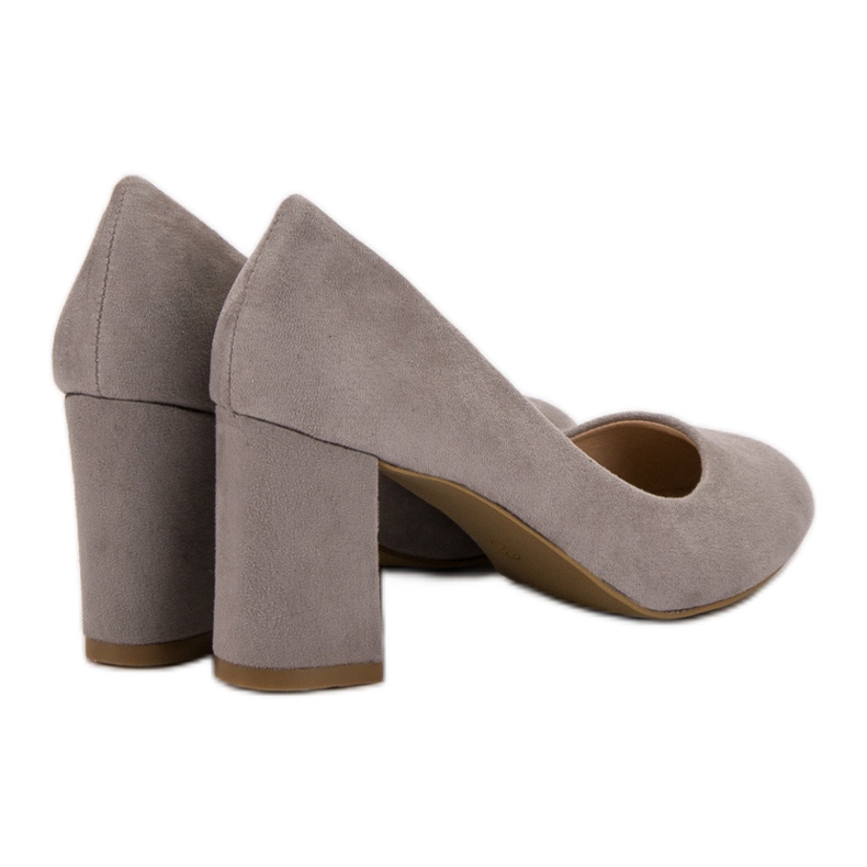 Super Mode Czółenka Na Słupku szare 1