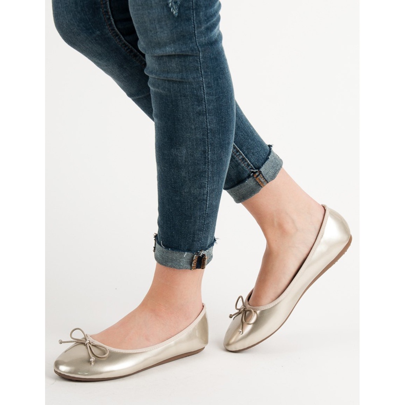 Renda Baleriny Z Kokardką żółte 1