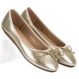 Renda Baleriny Z Kokardką żółte 2