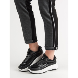 SHELOVET Sneakersy Na Platformie czarne 1