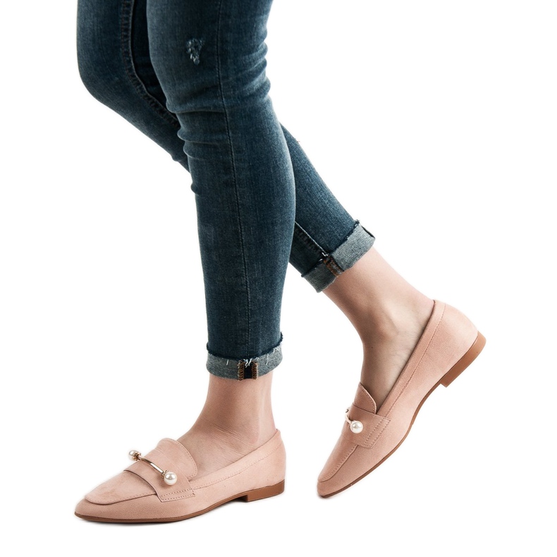 Zamszowe Mokasyny VICES różowe 2