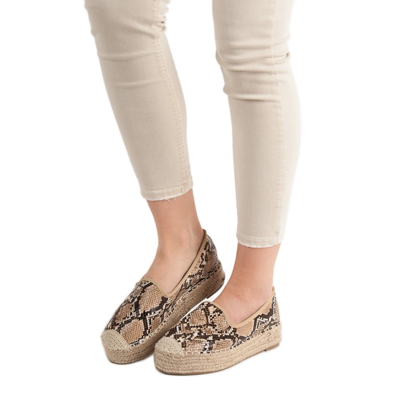 Best Shoes Lordsy Na Platformie brązowe 1