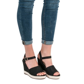 Best Shoes Czarne Sandałki 2