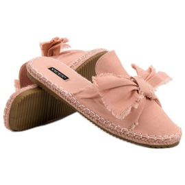 Zabudowane Klapki VICES różowe 2