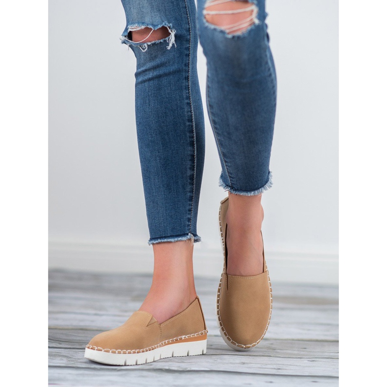 Wsuwane Obuwie Damskie VICES brązowe 1