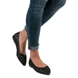 Ażurowe Baleriny VICES czarne 1