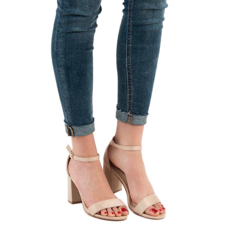 Sandałki Na Słupku VICES brązowe 2