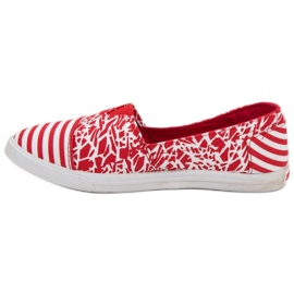Sweet Shoes Slipony Ze Wzorem białe czerwone 2